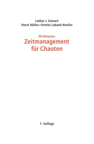 30-Minuten-Zeitmanagement für Chaoten Cover